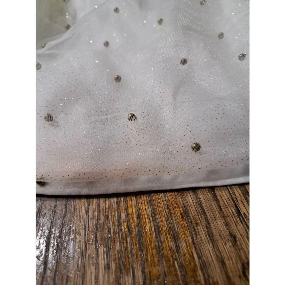 6 American Princess Ivory Sleeveless Rhinestone Embellished Dress Wedding Easter